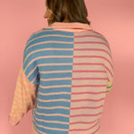 Half Zip Striped Sweater - Ana Patricia Boutique