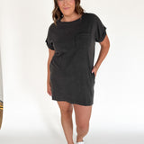 T-Shirt Mini Dress- Black - Ana Patricia Boutique