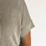 Corded Ribbed Top- Mocha