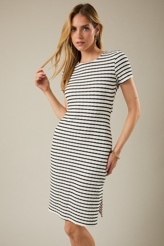 Cut Out Back Knit Midi Dress - Ana Patricia Boutique