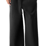 Mid Rise Raw Hem Sweatpants- Black - Ana Patricia Boutique