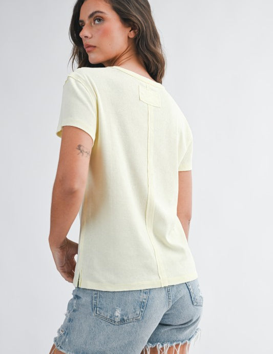 Essential Crewneck Tee- Butter Yellow - Ana Patricia Boutique