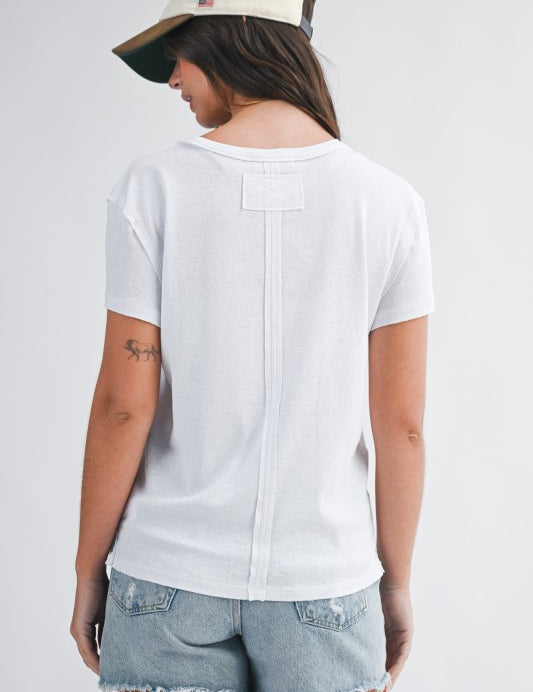Essential Crewneck Tee- White - Ana Patricia Boutique