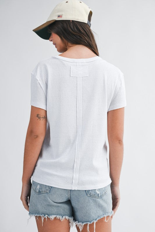 Essential Crewneck Tee- White - Ana Patricia Boutique