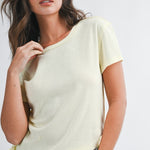 Essential Crewneck Tee- Butter Yellow - Ana Patricia Boutique