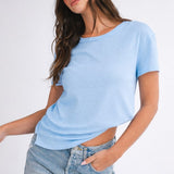 Essential Crewneck Tee- Sky Blue - Ana Patricia Boutique