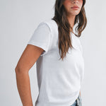 Essential Crewneck Tee- White - Ana Patricia Boutique