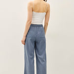 Tencel Wide Leg Pants-Blue - Ana Patricia Boutique