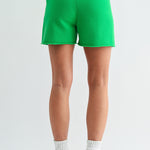 Raw Edge Mid-Rise Shorts-Green - Ana Patricia Boutique