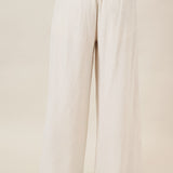 Pleated Wide Leg Linen Pants
