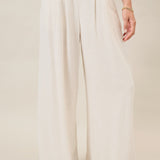 Pleated Wide Leg Linen Pants