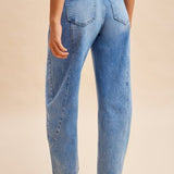 Tummy Control Barrel Tapered Jeans