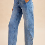 Tummy Control Barrel Tapered Jeans