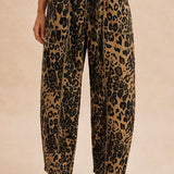 Leopard Barrel Pants - Ana Patricia Boutique
