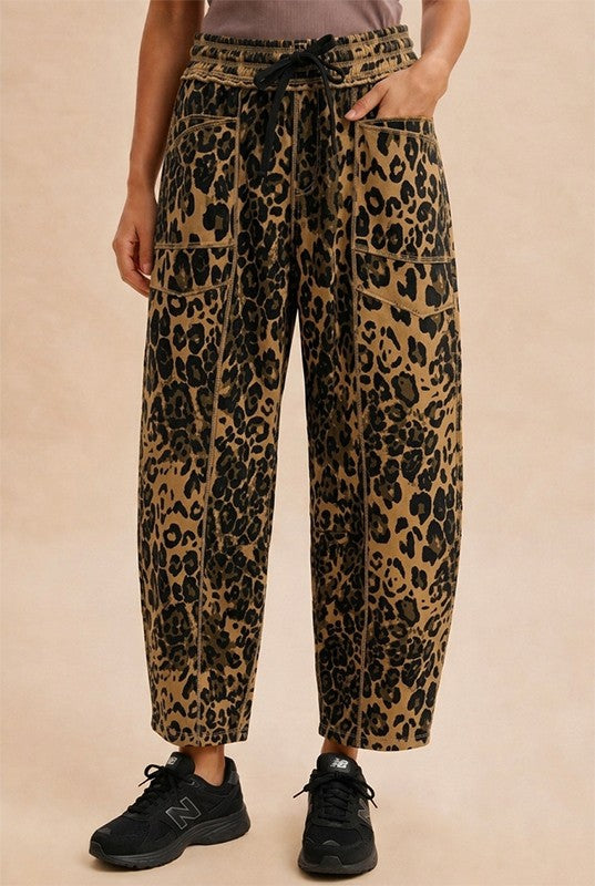 Leopard Barrel Pants - Ana Patricia Boutique