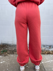 Simple Sweatpants- Coral