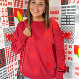 Nebraska Ritter Crewneck- Red
