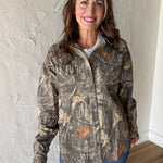 Denim Collar Camo Jacket - Ana Patricia Boutique