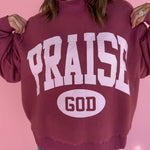 Praise God Reversible Mock Sweatshirt - Ana Patricia Boutique