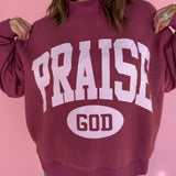 Praise God Reversible Mock Sweatshirt - Ana Patricia Boutique