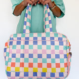 Checkered Weekend Duffle Bag