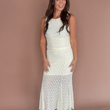 Mid Rise Lace Skirt- Cream - Ana Patricia Boutique