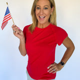 They Ivy Basic Tee- Cherry Red