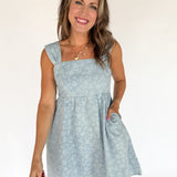 Floral Chambray Mini Dress