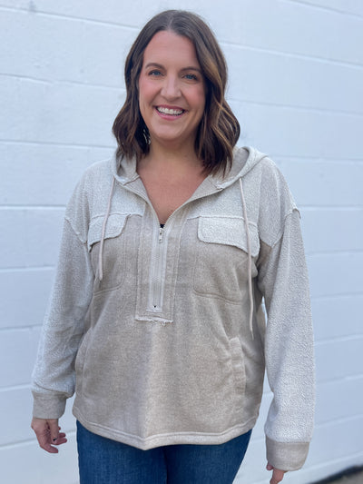 The Beth Hoodie- Taupe