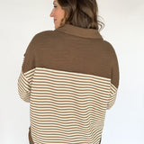 Slub Knit Top- Mocha - Ana Patricia Boutique