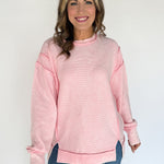 Double Ribbed Pullover- Pink - Ana Patricia Boutique