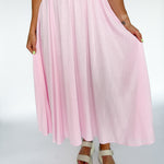 Cut Out Side Maxi Shirtdress- Pink - Ana Patricia Boutique