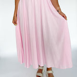 Cut Out Side Maxi Shirtdress- Pink - Ana Patricia Boutique
