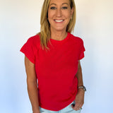 They Ivy Basic Tee- Cherry Red