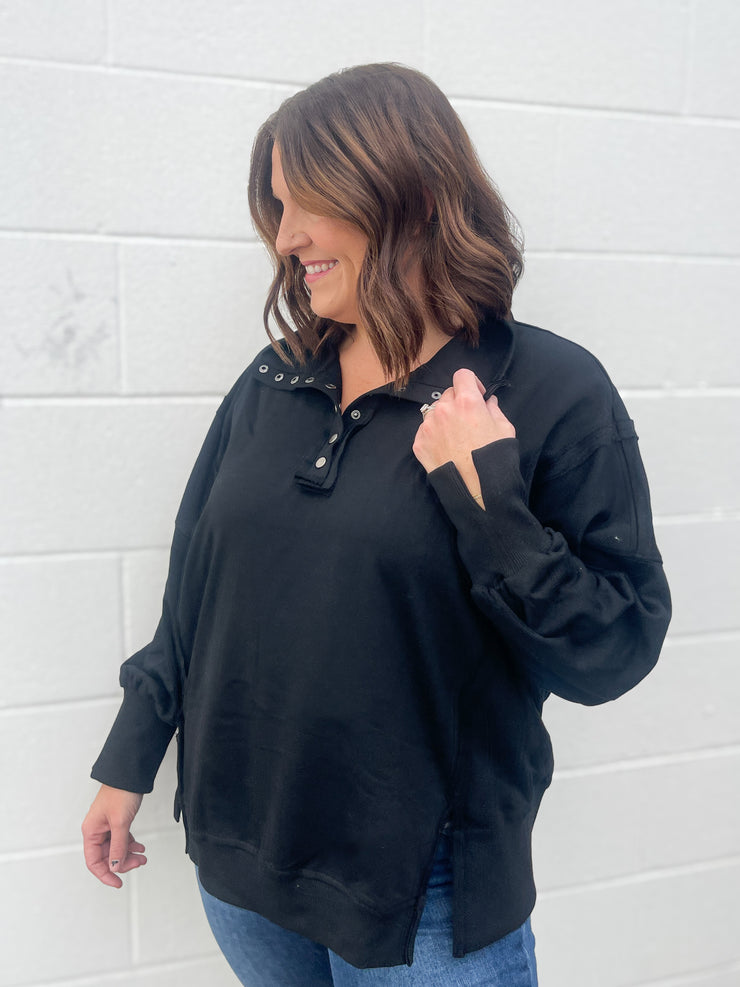 The Britt Pullover- Black