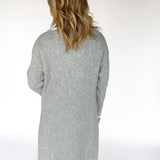 Lapel Collar Cardigan- Grey