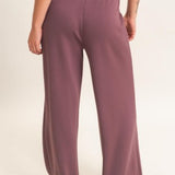 Scuba Pintuck Pants- Merlot
