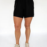 Athletic Cargo Shorts- Black