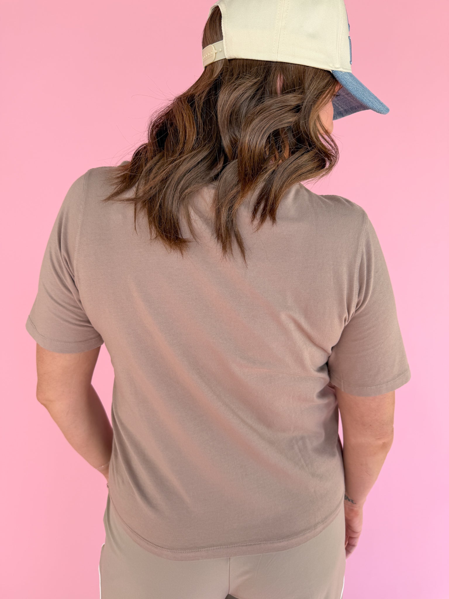 Classic Boxy Fit Tee-Taupe - Ana Patricia Boutique