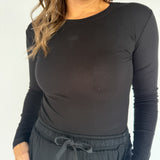 Essential Ribbed Top- Black - Ana Patricia Boutique