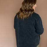 Snap Oversized Jacket- Black