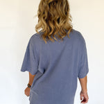 Mineral Wash Oversized Tee-Indigo Blue - Ana Patricia Boutique