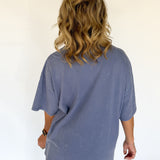 Mineral Wash Oversized Tee-Indigo Blue - Ana Patricia Boutique