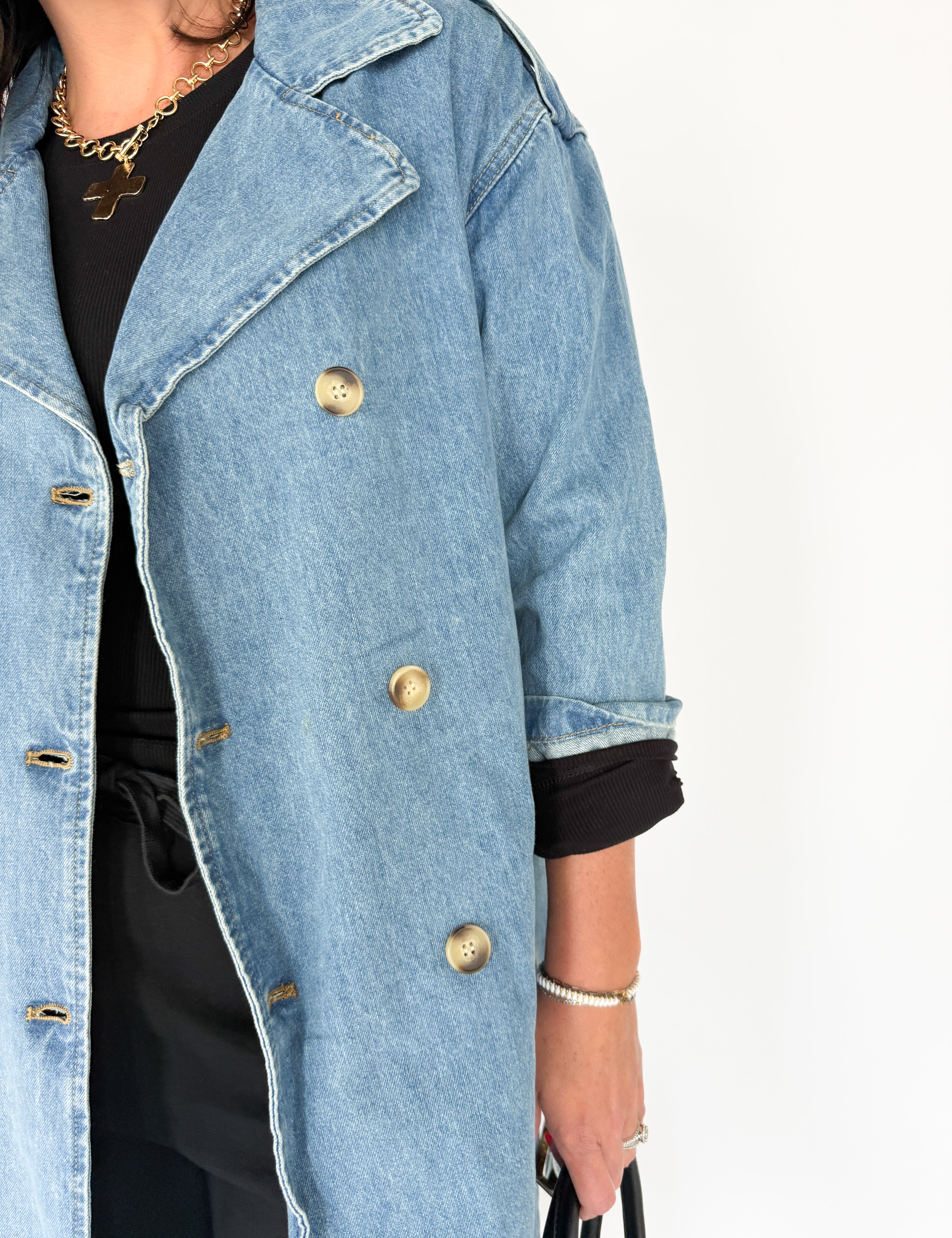 Denim Trench Coat - Ana Patricia Boutique
