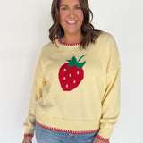 Strawberry Icon Sweater- Yellow