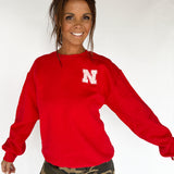 Huskers Hand Sketched Crewneck