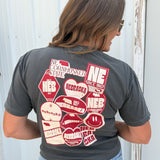 Nebraska-State Sticker Tee