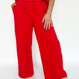 Jersey Track Pant- Red