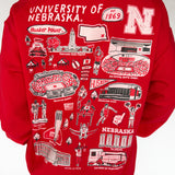 Huskers Hand Sketched Crewneck