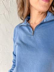 Errand Essential Pullover- Gray Blue